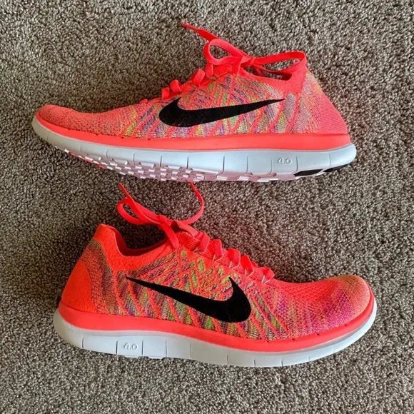 Nike Free 4.0 Flyknit Bright Crimson/Hot Lava