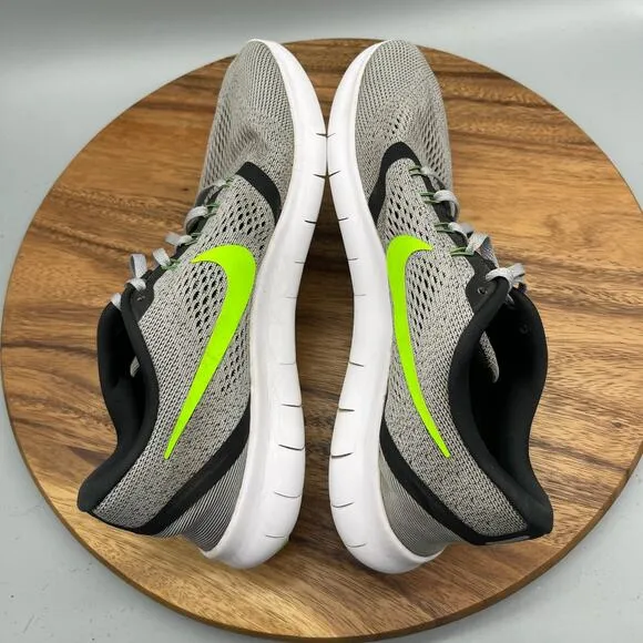 Nike Free RN Shoes Mens 12 Gray Green Running Comfort Walking Trainers Sneakers