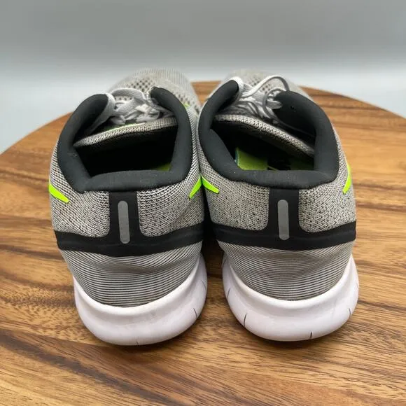 Nike Free RN Shoes Mens 12 Gray Green Running Comfort Walking Trainers Sneakers