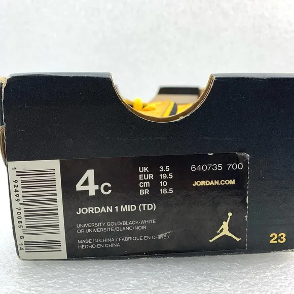 Nike Jordan 1 Mid 640735-700 Sneaker Shoes - Size 4C