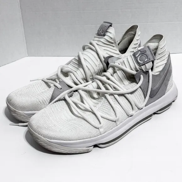 Nike KD Men's White and Gray Basketball Shoes size 15