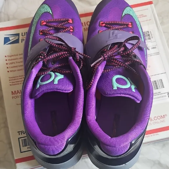 Nike KD Purple and Teal Athletic Shoes