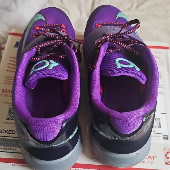 Nike KD Purple and Teal Athletic Shoes