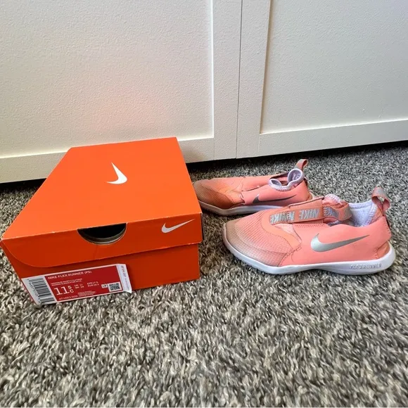 Nike Kids Flex Runner PS‎ Crimson Bliss Shoes Sneakers With Box Size 11.5