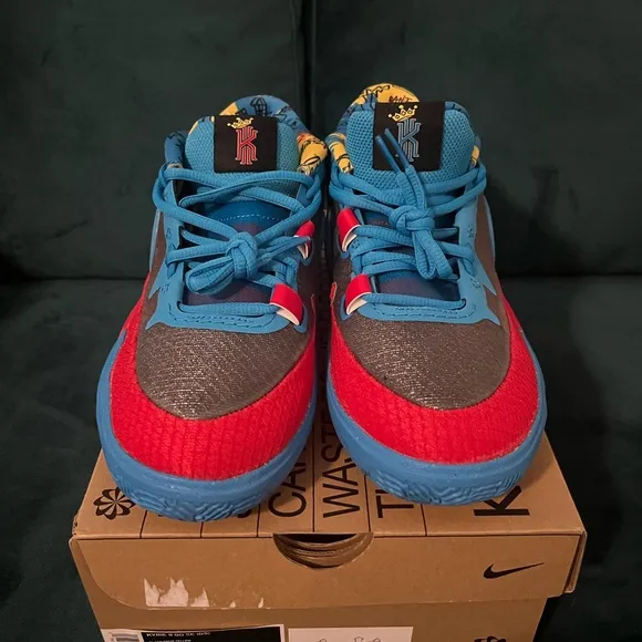 Nike KYRIE Red and Blue Sneakers Low-Top Chunky Sole