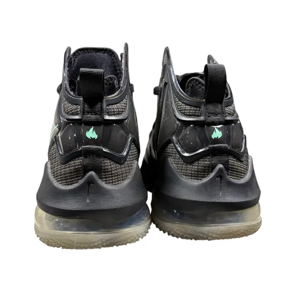 Nike LeBron 19 Black Aqua Sneakers Size 7 Youth Size‎ 7.5 Mens