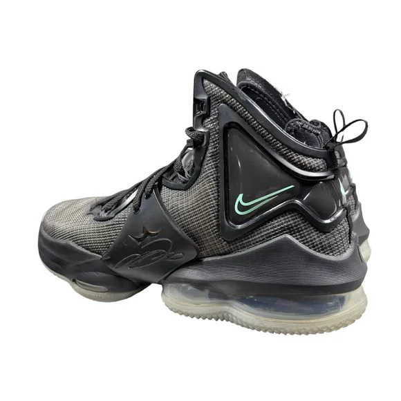 Nike LeBron 19 Black Aqua Sneakers Size 7 Youth Size‎ 7.5 Mens