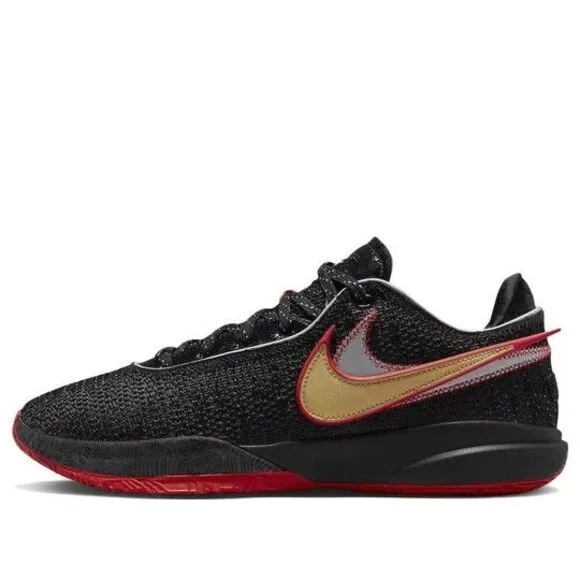 Nike LeBron 20 Trinity Black Red Basketball Shoes DJ5423-001 Men Sz 5.5 Women 7