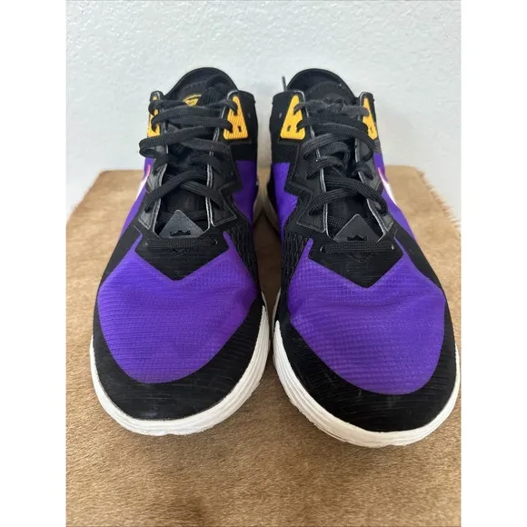 NIKE LEBRON XVIII 18 LOW BLACK/WHITE-FIERCE PURPLE SIZE MEN'S 12 [CV7562-003]