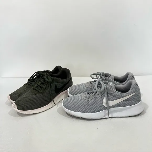 Nike Lot of Two Pair Shoes Green And Gray Sneakers Size 8 Men's