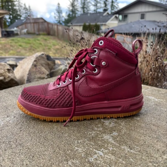 Nike Lunar Force 1 Duckboot Team Red Gum Sole Sneakers 805899-600 Men’s Size 9