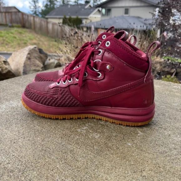 Nike Lunar Force 1 Duckboot Team Red Gum Sole Sneakers 805899-600 Men’s Size 9