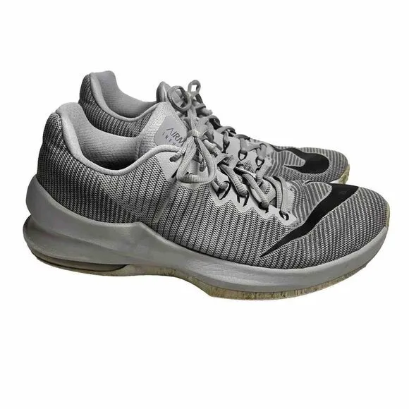 Nike Mens Air Max Infuriate 2 Low  Top Gray Running Shoes  Size‎ 9.5 (O)