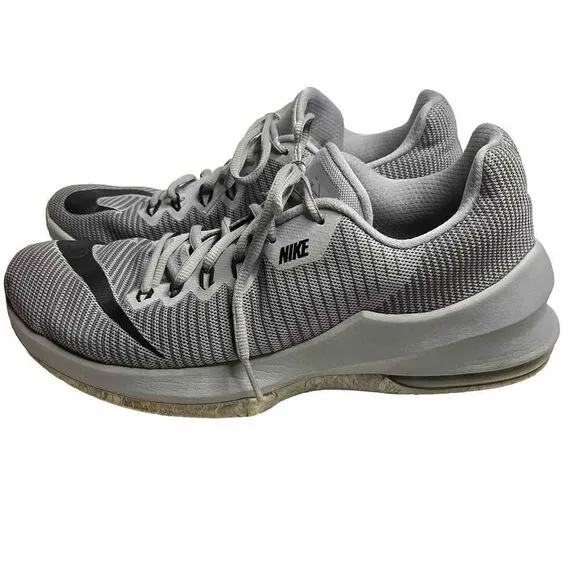 Nike Mens Air Max Infuriate 2 Low  Top Gray Running Shoes  Size‎ 9.5 (O)