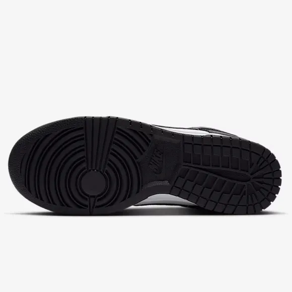 Nike | Men’s black &amp; white Panda Low Dunk Sneakers, black laces/sole, size 10.5