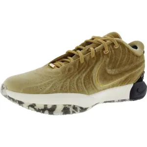Nike Mens Lebron XXI QS Gold Lace-Up Other Sports Shoes New