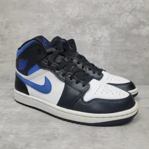 Nike Mens Size 8 Air Jordan 1 Mid Racer Blue Shoes Basketball Sneakers