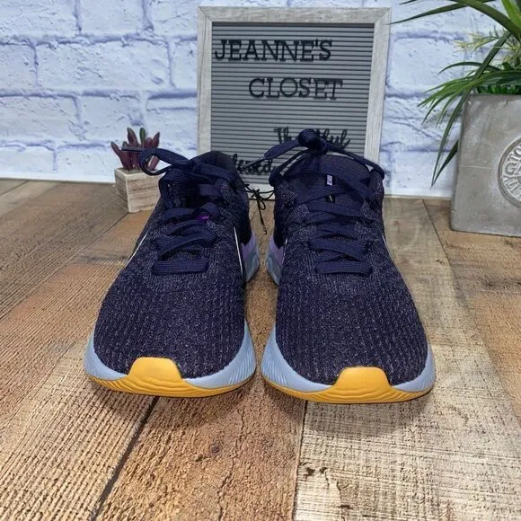 NIKE REACT INFINITY RUN FLYKNIT 3 SNEAKERS - PURPLE