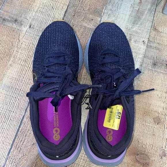 NIKE REACT INFINITY RUN FLYKNIT 3 SNEAKERS - PURPLE