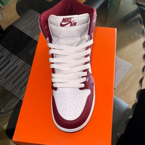 Nike Red and White Dunk Athletic Shoes