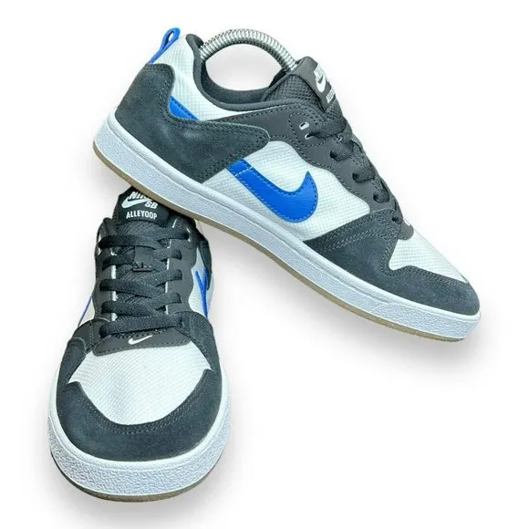 NIKE SB Alleyoop White Team Royal Black Size 13 Skate Boarding Casual CJ0882-104