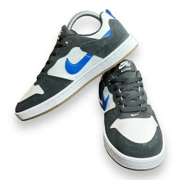 NIKE SB Alleyoop White Team Royal Black Size 13 Skate Boarding Casual CJ0882-104