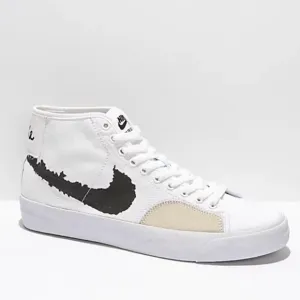 Nike SB Blazer Court Mid PRM White &amp; Black unisex Men’s Size 5, women’s 7