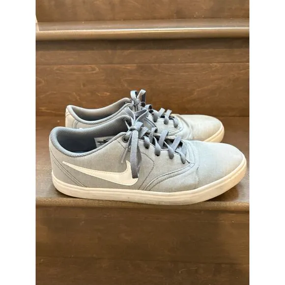 Nike SB Check Solar Canvas Sneaker Men Size US 10 Cool Grey Casual 843896-003