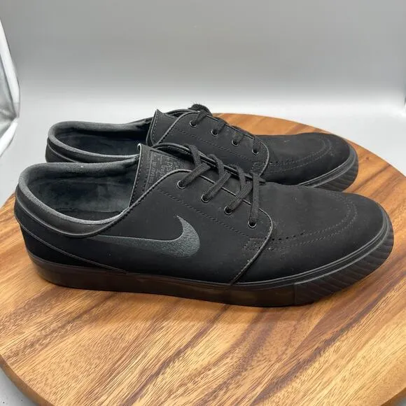 Nike SB Zoom Stefan Janoski Shoes Mens Size 13 Black Suede Skate Casual Sneakers