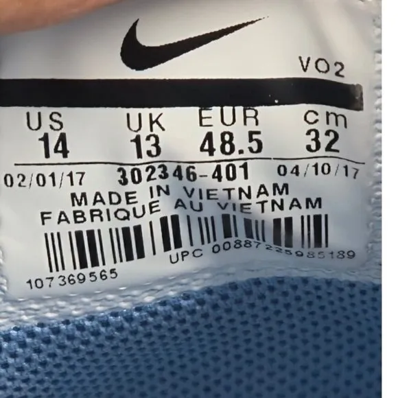 Nike Shoes Men 14 Air Trainer SC University Blue Sportswear Sneakers 302346-401