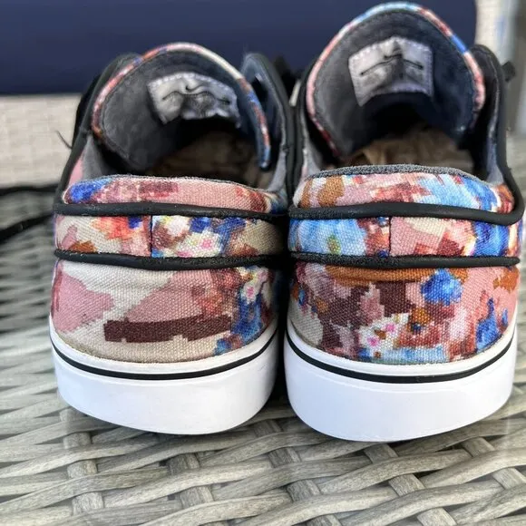 Nike Stefan Janoski RARE Men's Blue Digi Floral Skateboard Sneakers Size 7.5
