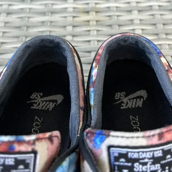 Nike Stefan Janoski RARE Men's Blue Digi Floral Skateboard Sneakers Size 7.5