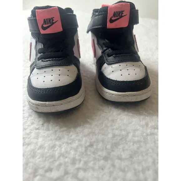 Nike Toddler 6.5C Girls Shoes Basketball Sneakers Black Pink Athletic