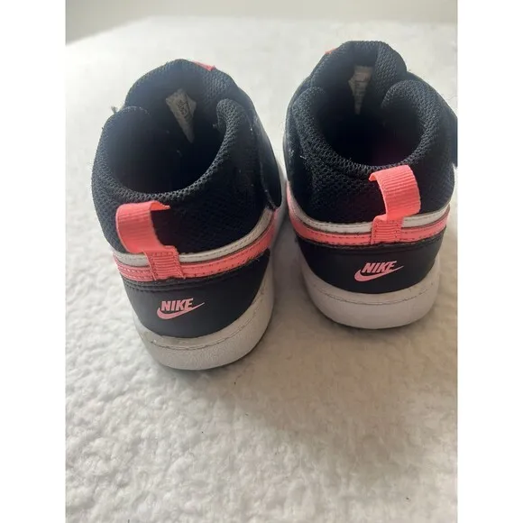 Nike Toddler 6.5C Girls Shoes Basketball Sneakers Black Pink Athletic