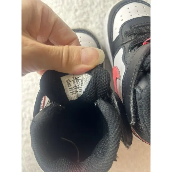 Nike Toddler 6.5C Girls Shoes Basketball Sneakers Black Pink Athletic