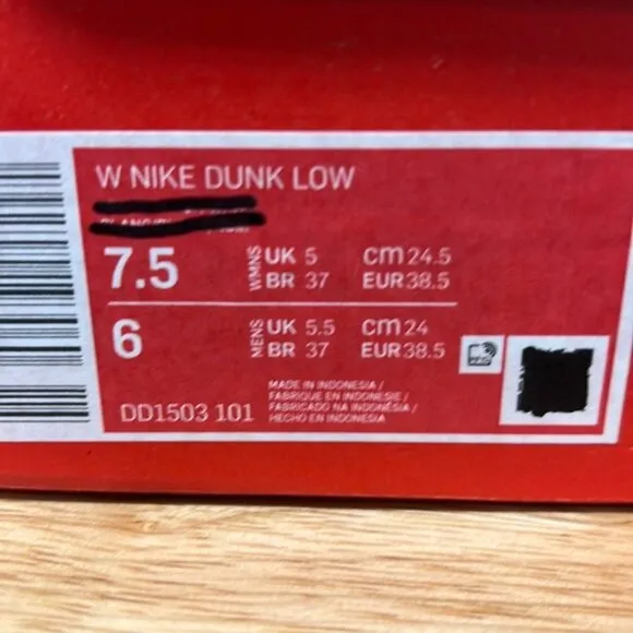 Nike Unisex Adults Dunk Low DD1503 101 Gray Yellow Sneaker Shoes Size M6 W7.5