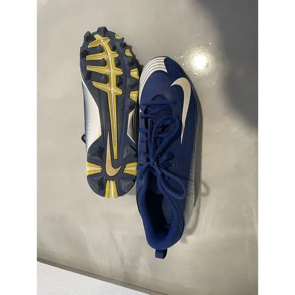 Nike Vapor Max Cleats Men's 11.5 White And Blue‎