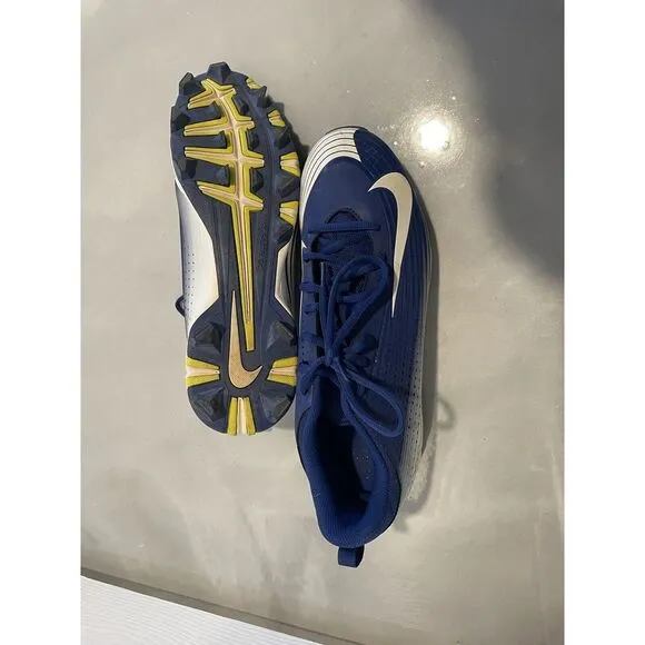 Nike Vapor Max Cleats Men's 11.5 White And Blue‎