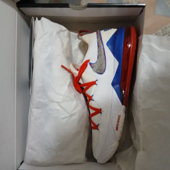 Nike White and Blue Athletic Shoes