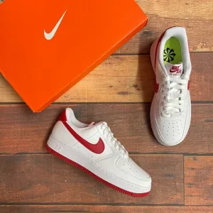 Nike Women's Air Force 1 '07 Next Nature &quot;White Gym Red&quot; Casual Shoes