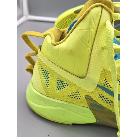 Nike Zoom Hyperfuse Basketball Sneakers 2013 Volt Vivid Blue, 615896-700, Size 9