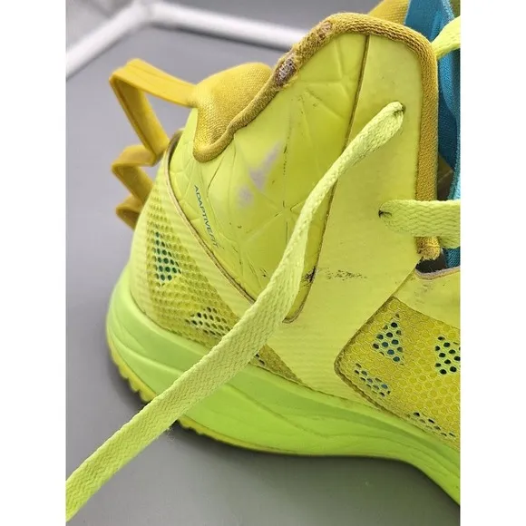 Nike Zoom Hyperfuse Basketball Sneakers 2013 Volt Vivid Blue, 615896-700, Size 9