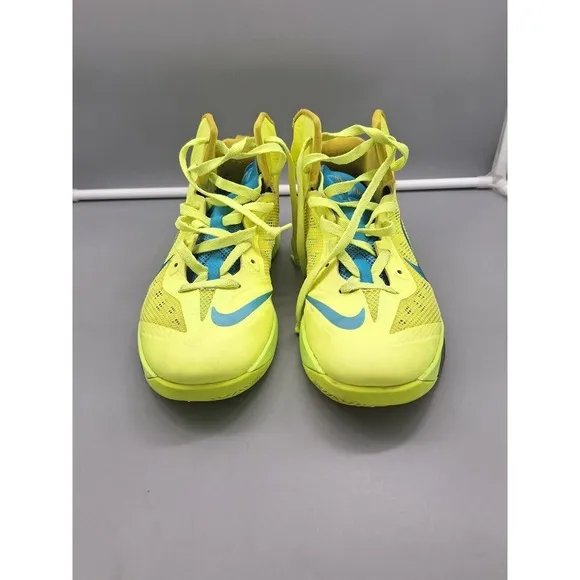 Nike Zoom Hyperfuse Basketball Sneakers 2013 Volt Vivid Blue, 615896-700, Size 9