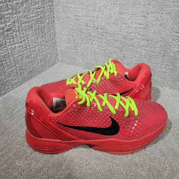 Nike Zoom Kobe 6 Protro 'Reverse Grinch' FV4921-600 Mens Size US8 Athletic Shoes