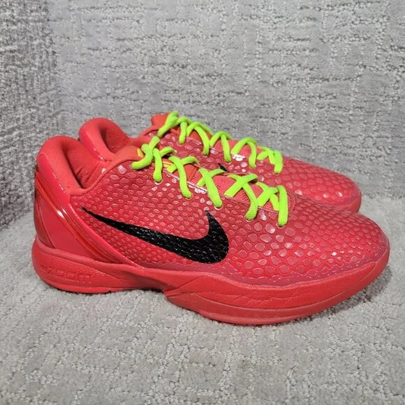 Nike Zoom Kobe 6 Protro 'Reverse Grinch' FV4921-600 Mens Size US8 Athletic Shoes