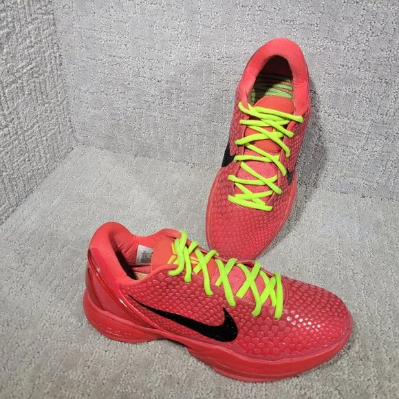 Nike Zoom Kobe 6 Protro 'Reverse Grinch' FV4921-600 Mens Size US8 Athletic Shoes