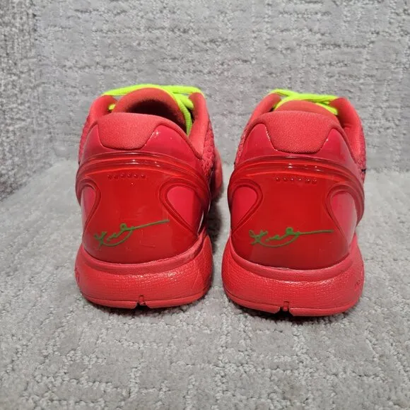 Nike Zoom Kobe 6 Protro 'Reverse Grinch' FV4921-600 Mens Size US8 Athletic Shoes