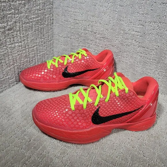 Nike Zoom Kobe 6 Protro 'Reverse Grinch' FV4921-600 Mens Size US8 Athletic Shoes