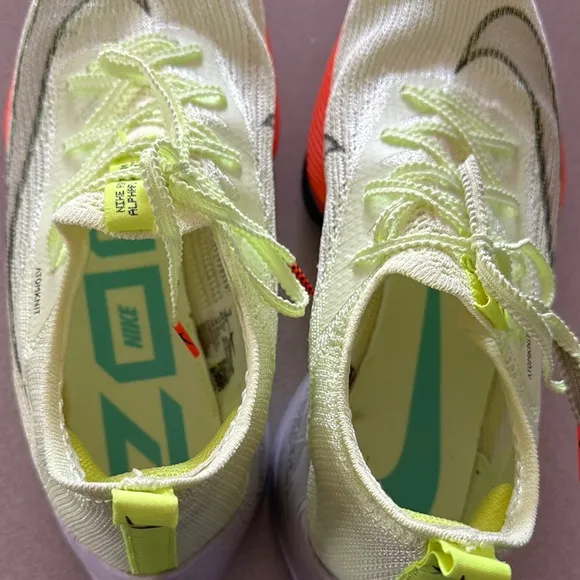 Nike ZoomX Vibrant Green and Orange Athletic Shoes