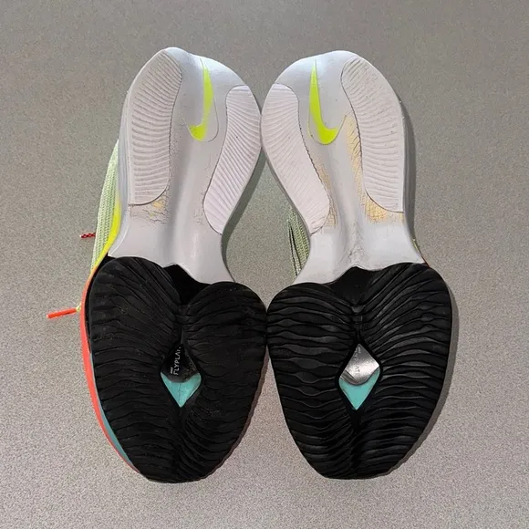 Nike ZoomX Vibrant Green and Orange Athletic Shoes